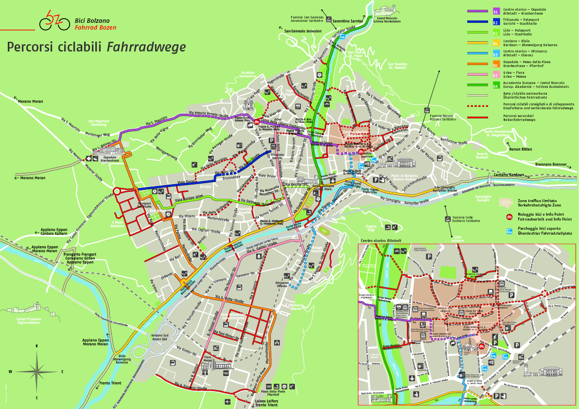 Bici Bolzano Fahrradwege